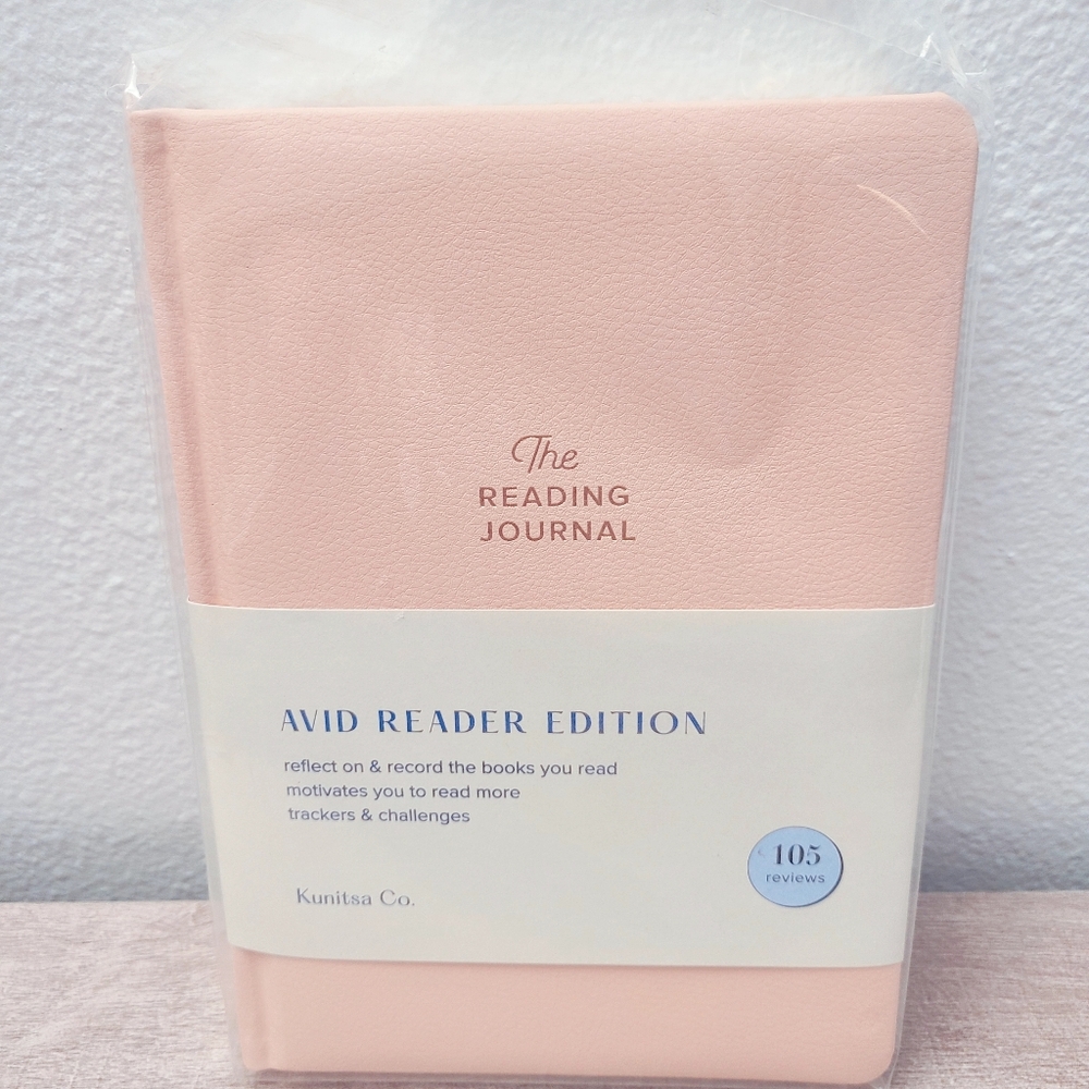 NEW Blush Pink Leather Kunitsa Co Reading Journal- Review & Track Your Reading